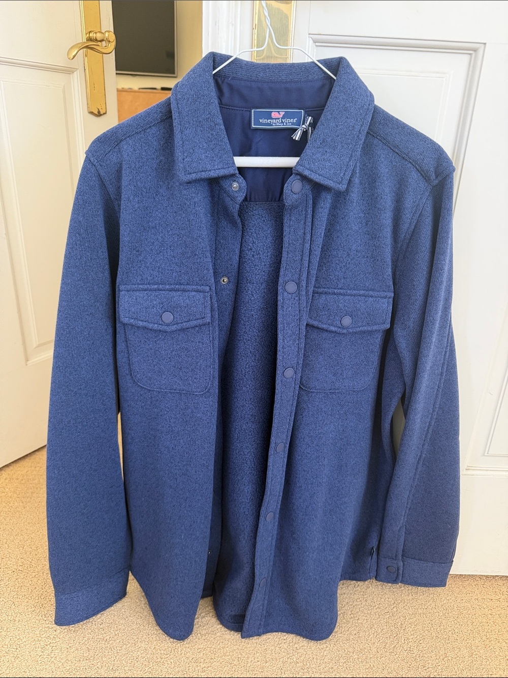 Vineyard Vines Men's Blue Fleece Shirt Jacket